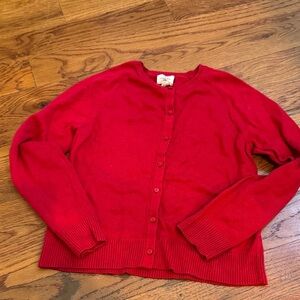 Lands' End Vibrant Red girl’s Cardigan